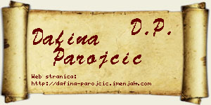 Dafina Parojčić vizit kartica